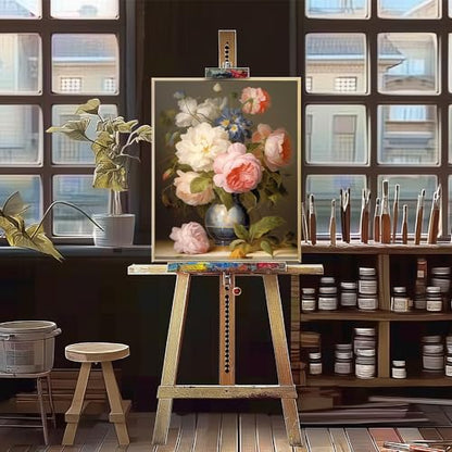 Natuyalo Paint by Numbers for Adults - DIY Adult Paint by Number Kits Painting on Canvas Flowers in Vase Painting by Numbers for Beginners, Plant Art Craft Kits for Adults (16x20 Inch) - color: ART-09