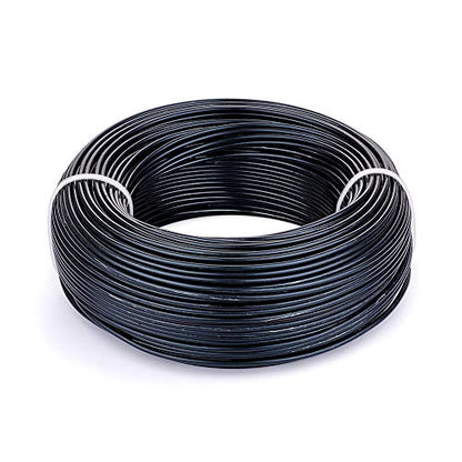 Fashewelry 656 Feet 18 Gauge Aluminum Wire Black Bendable Metal Craft Wire for Beading Jewelry Craft Making - color: Round-18 Guage-Black