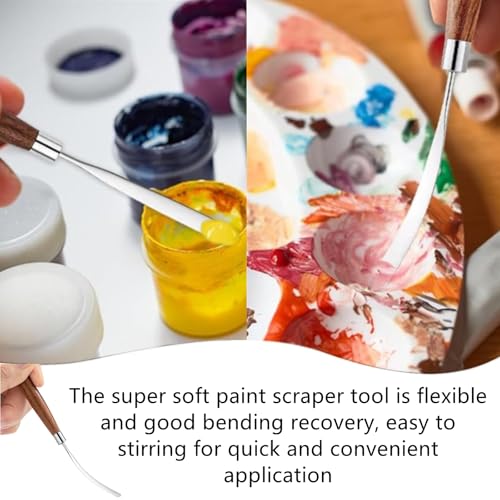 2 PCS Palette Knife Professional Paint Spatula | Pallet Knife, Stainless Steel, Wood Handle, For Oil, Canvas, Acrylic Painting, Color Mixing