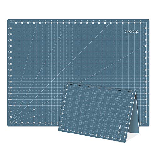 24"x18" Self Healing 3 Layer Folding Cutting Mat, Non-slip Non-reflective, Great for Crafts, Quilting, Sewing, Scrapbooking Molandi Blue (Molandi Blue)