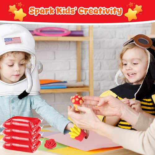 VioraWhite 72 Pcs 38oz Air Dry Clay Bulk Modeling Clay,Red | Ultra Lightweight Foam Modeling Clay for Kids Adults, DIY Gifts Party Arts Crafts, School Project Supplies - color: Red