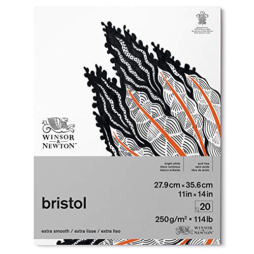 Winsor & Newton, Bristol Paper Pad 250 gsm, 11x14", 20 Sheets - style: 11" x 14"