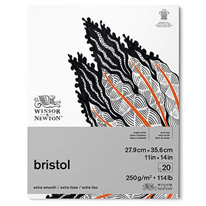 Winsor & Newton, Bristol Paper Pad 250 gsm, 11x14", 20 Sheets - style: 11" x 14"