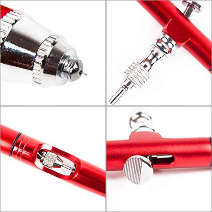 Dual-Action Airbrush Spray Gun Gravity Feed Airbrush Kit with 7cc 20cc 40cc 0.3mm for Makeup Nail Art Tattoo Cake Toy Model | 7/20/40cc cups included, Fine-to-broad coverage, Gravity feed, Ergonomic design,Multi-purpose for hobbies & crafts