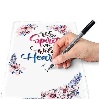 STAEDTLER 371 Pigment Brush Pens | Pigment Arts Adult Fibre-Tip Colouring Pen | Ideal for Calligraphy, Brush Lettering, Drawing, Illustrations (Wallet of 6, Pastel Set)