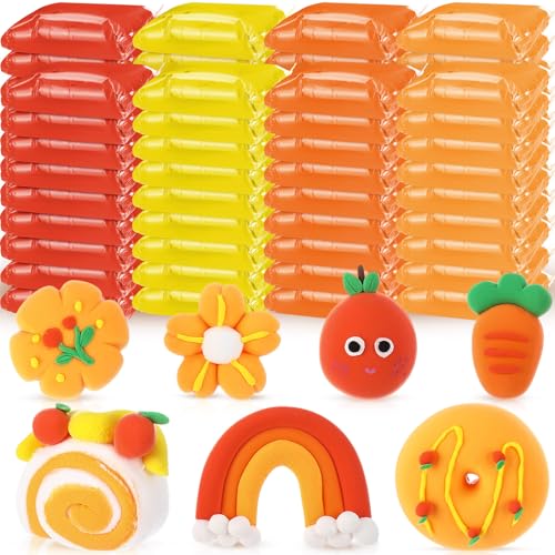 VioraWhite 72 Pcs 38oz Air Dry Clay Bulk Modeling Clay,Orange - color: Orange