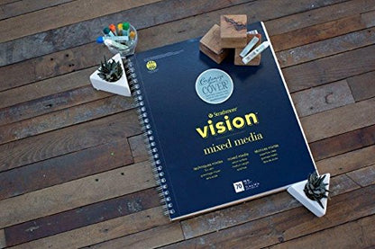 Strathmore 662-61 Vision Mixed Media Pad, 11" x 14", White - size: 11x14, style: Mixed Media