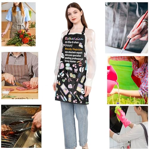 JXGZSO Esthetician Apron - Estheticians & Cosmetologist Apron Gifts for Makeup Artists & Beauticians - color: Esthetician Beauty Apron