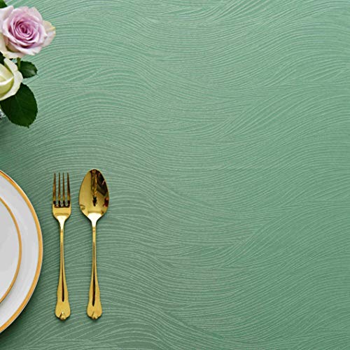 maxmill Jacquard Tablecloth Swirl Design Water Resistance Antiwrinkle Heavy Weight Soft Table Cloth for Buffet Banquet Parties Event Holiday Dinner Square 52 x 52 Inch Sage Green - color: Sage Green, size: 52" x 52" (Square)