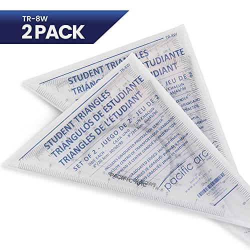 2 Pack Triangle Set 8 Inch 30/60 & 45/90 … - size: 8 Inches, style: 2 Pack