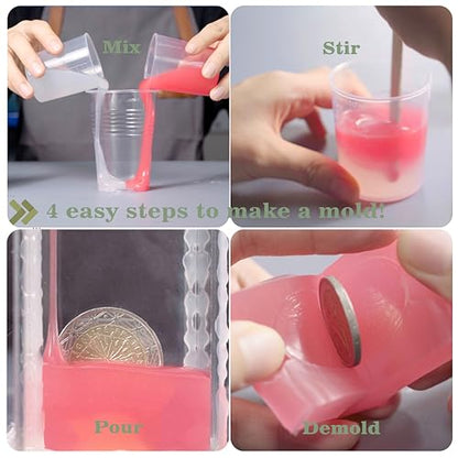BBDINO Platinum Liquid Silicone Mold Making Kit 15A Clear 4.4 Lbs - color: 70.6 Oz Clear