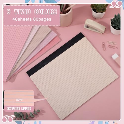Lincia 6 Pcs Legal Pads Landscape Notebook, Soft Color - color: Soft Color