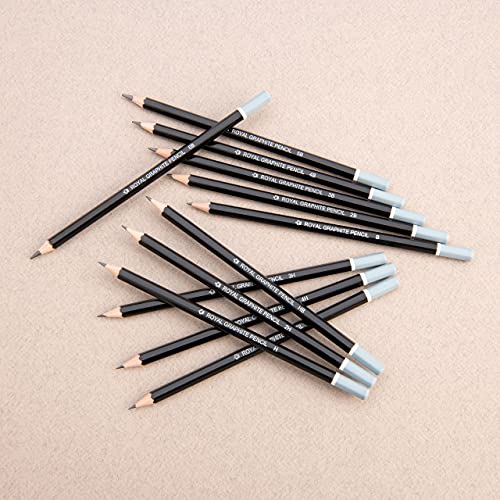 Royal & Langnickel SPEN-12 Essentials Sketching Pencil Set, 12-Piece (Pack of 3) - size: 12 Count (Pack of 3)