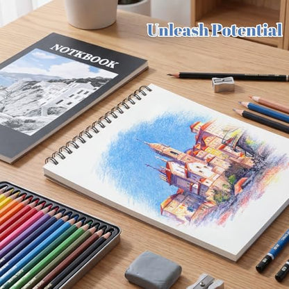 4 Pack Small Sketch Books 5.5 × 8.5 in, Spiral Bound, Black - color: Black, size: 5.5 × 8.5Inch（4 Pack）