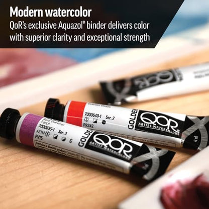 GOLDEN QoR Artist Watercolors, Cadmium Red Light, 11 ml Tube, Professional Watercolor Paint, Semi-Opaque - color: Cadmium Red Light
