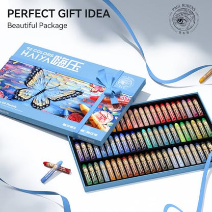 Paul Rubens Oil Pastels, 72 Vibrant Colors Soft Oil Pastels | Creamy & Easy to Blend Oil Pastels for Artists & Beginners. Ideal for Drawing, Sketching and Painting - style: 72 Basic Colors