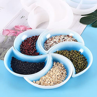 Tray Resin Mold Moon Shaped Dish Silicone Mold Epoxy Resin Mold Suitable for Jewelry Storage Plate Home Decoration Silicone, 11.7x7x2.7cm/4.60x2.75x1.06in, Clear