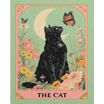 Black Cat Paint by Numbers for Adults - Cat Paint by Number on Canvas - color: MT22832