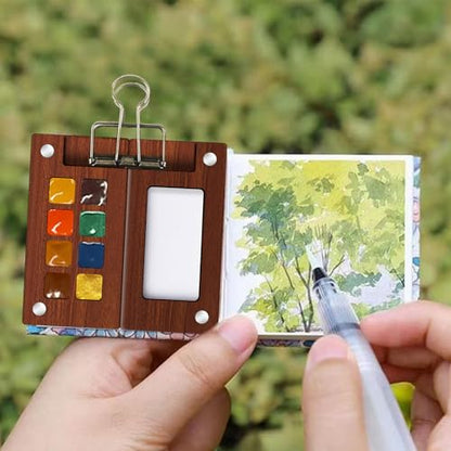 Mini Travel Watercolor Paint Set - Pocket 8-Color Paint Art Kit