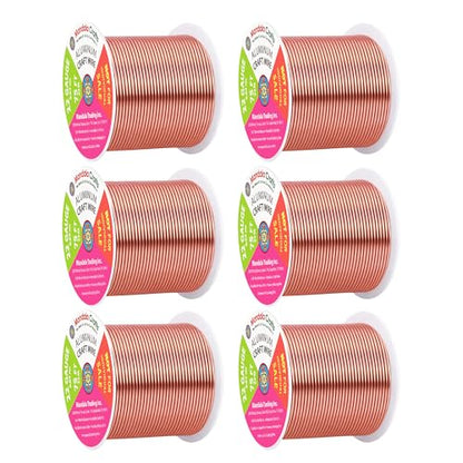 Mandala Crafts 22 Gauge Rose Gold Tone Combo Anodized Aluminum Craft Wire - color: Rose Gold Tone Combo, size: 22 Gauge 75X6 Feet
