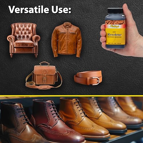 Fiebing's Acrylic Resolene (4 Ounce, Black) - Protective Acrylic Leather Finisher - Flexible, Water Resistant Top Coat for Dyed Boots, Couch, Purse - color: Black