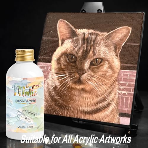EIGTWEN Matte Varnish for Acrylic Painting, 200ml Clear Acrylic Varnish | Acrylic Paint Sealer, Clear Acrylic Paint, Prevents Yellowing, Maintains Long-Lasting Color - size: matte