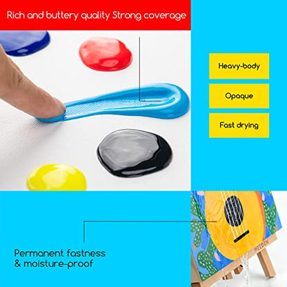 MEEDEN Lemon Yellow Acrylic Paint with Pump Lid, 1/2 Gallon (2L /67.6 oz.) Heavy-Body Non-Toxic Rich Pigment Color, Perfect for Art Class, Wall Painting, Painting Party & Creative DIY - color: Lemon Yellow