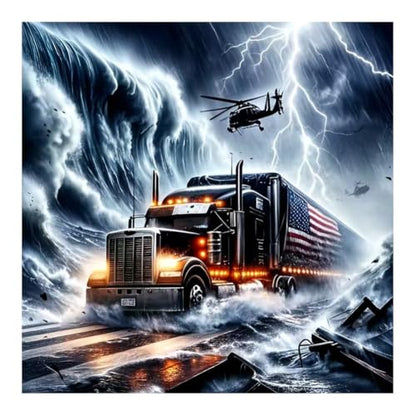 hill froeistung 5D Truck Diamond Art Painting Kits for Adults - color: HF-A069