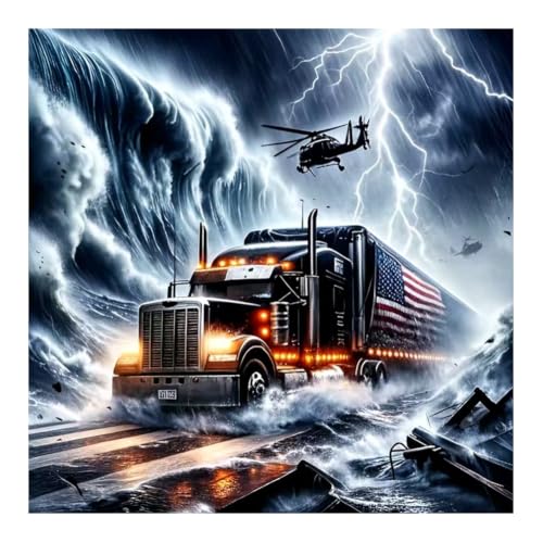 hill froeistung 5D Truck Diamond Art Painting Kits for Adults - color: HF-A069