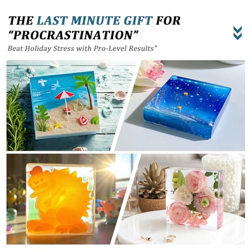 Large Square Resin Mold, Deep Epoxy Resin Molds for Flower Bouquet Preservation Large Silicone Molds Resin Casting Creative Craft Ornaments