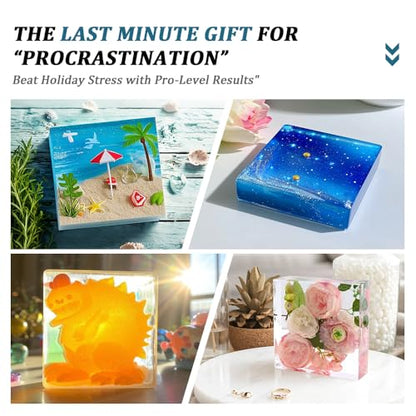 Large Square Resin Mold, Deep Epoxy Resin Molds for Flower Bouquet Preservation Large Silicone Molds Resin Casting Creative Craft Ornaments