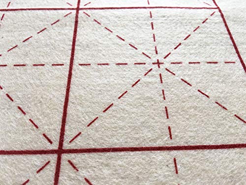 Easyou Chinese Calligraphy Felt Mat Sumi Painting Desk Pad 50 * 70cm (19.6"*27.5") Thick - color: Gridded Calligraphy desk pat 70*50cm