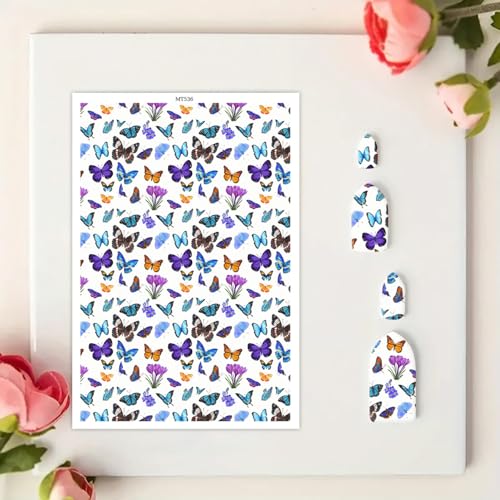 10 Pcs Butterflies Clay Transfer Paper for DIY Art Crafts, Butterfly Floral Water Polymer Clay Transfer Paper Sheets for Polymer Clay Jewelry Earrings Making Supplies 5.82X3.93 inch - color: Butterflies