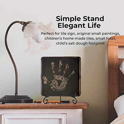 TR-LIFE Plate Stands for Display - 6 Inch Holder + Metal Easel Stand for Picture Frame, Decorative Plates, Book, Photo, Collectibles (2 Pack) - size: 6 Inch(2pcs)