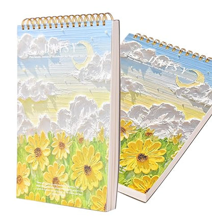 Sketch Book for Kids 8.27 x 11.4 Inch Hardcover Spiral Bound Sketch Pad, 60 Sheets 130gsm Thick Paper, Art Drawing Book for Children Sketch Book（ 1PCS） - color: Cloud