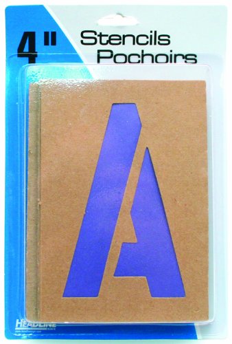 Headline Sign 4in. Stencil Kit, Caps/ Numbers - size: 4 Inch, style: Letters/Numbers/Symbols