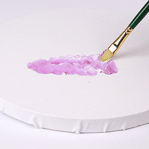 Transon 12inch Artist Round Canvas Primed Stretched Canvas Ready for Painting Pack of 2 - size: Round 2PCS