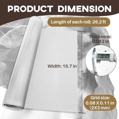 Aluminum Wire Mesh for Arts and Craft - Sculpting Mesh Roll 15.7 Inch by 26.2 Foot - Ideal for Sculpture Projects - Craft Wire Mesh - size: 15.7 Inch by 26.2 Foot