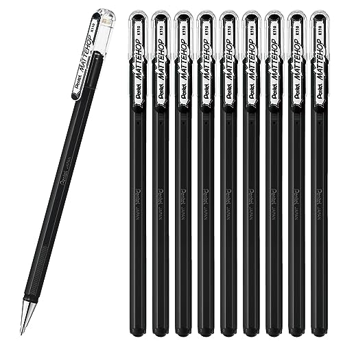 Pentel Color Ballpoint Pen, Matte Hop, Black, 10 Pens K110-VA - color: Black