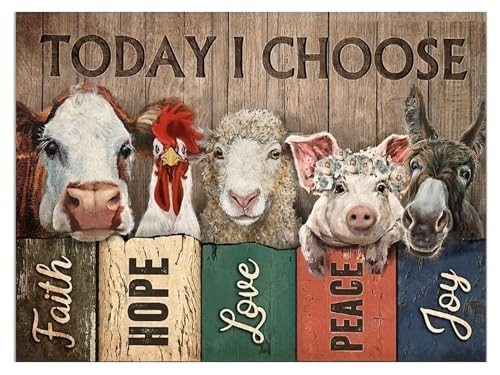 Farmhouse Animals 5D Diamond Art Painting Kit,Cow Diamond Art Kits for Adults, DIY Diamond Dots Gem Painting Kit for Wall Home Decor Arts Craft 16 X 12 inch - color: Farmhouse Animals