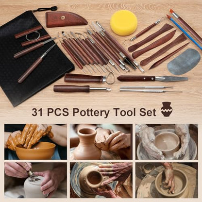 Amrules 31 Pcs Polymer Clay Sculpting Tools Kit for Adults, Red - color: Red-31Pcs