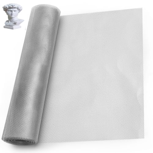 Sculpting Wire Mesh Roll 16" x 196.8" (0.08" x 0.11" Dense Grid), Aluminum Mesh Armature Mesh, Flexible Metal Mesh for Clay Support, Modeling, DIY Art & Craft Projects, Rustproof