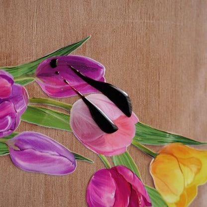 Clear Table Protector Cover Vinyl Tulip PVC Tablecloth, 52“x70” | Dining Room, Kitchen Meals, Tabletop Protection, Easy Cleanup, Brunch, Parties, Holiday Gatherings, Everyday Use - color: Tulip, size: 52" x 70" (Rectangular)