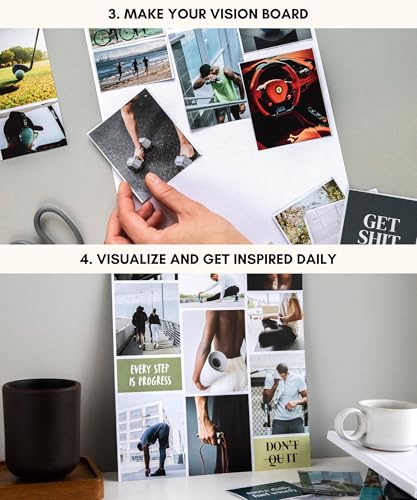 Lamare Vision Board Book for Men - 1000+ Images & Vision Board Supplies | Visualize Your Next Win | Vision Board Kit, Vision Board Magazines, & Collage Book for Daily Inspiration & Goal Achievement - color: For Men