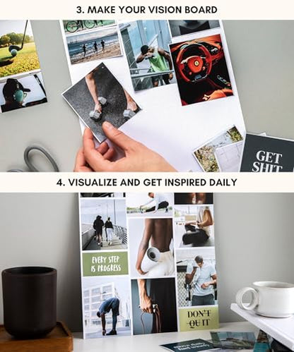 Lamare Vision Board Book for Men - 1000+ Images & Vision Board Supplies | Visualize Your Next Win | Vision Board Kit, Vision Board Magazines, & Collage Book for Daily Inspiration & Goal Achievement - color: For Men