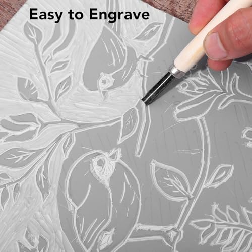 4 Pack Linoleum Blocks for Printmaking, 9 X 12 Inch, Soft Rubber | Easy To Carve, For Stamps, Prints, Cards, Beginner And Artist Use - size: 9 x 12 Inch