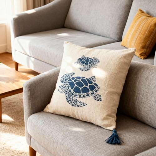 TIAMECH A4 Reusable Sea Turtle Stencil for Painting | Dad and Son, Mum and Daughter Turtles Layering Template, DIY Wood Wall Art & Crafts (8.3x11.7inch) - style: Turtle