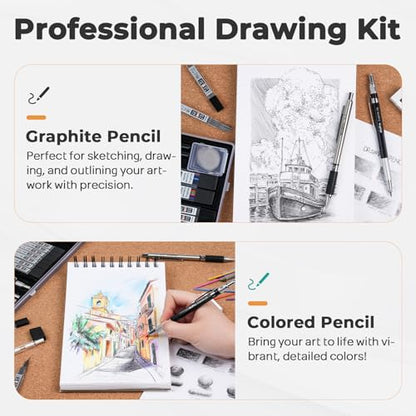 Nicpro 37PCS Art Drawing Supplies Kit - size: 37