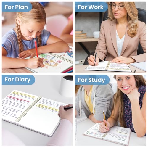 Taja Blank Spiral Journal Notebook for Women & Men, 140 Pages, Sketch Book, Plain Notebook for Drawing & Sketching, Journals for Creative Writing, A5(5.7" x 7.9") – Blue - color: D.Blue, style: d-Blank