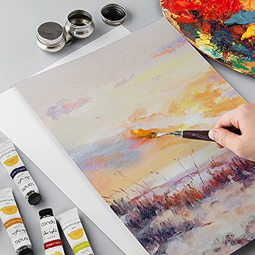 Canvas Boards, Pack of 12 5 X 7 Inch, Boards, Primed White Blank Canvas, Art Canvas for Acrylic Oil and Watercolor Paintings - size: 5" x 7"